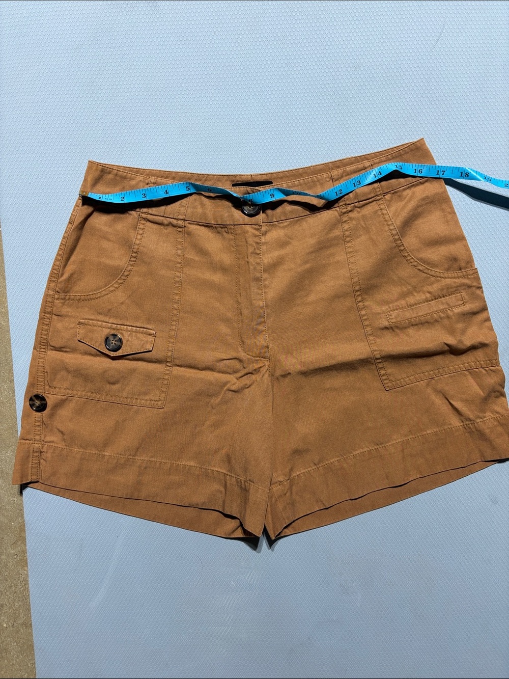 ME+EM Brown Utility Pocket Bermuda Shorts